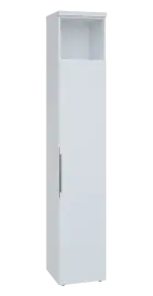 SIN 6 - 4DN kancelářská skříň, 1-dveřová/nika, pravá, 2170x400x400, bílá